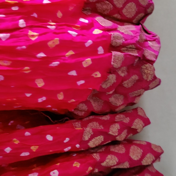 Bandhej Silk Suit - Picture 5 of 10